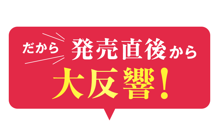 だから発売直後から大反響